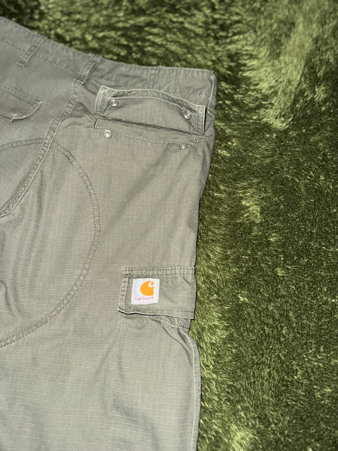 [28X32] 칼하트 WIP 립스탑 카고 팬츠 올리브 상품이미지8