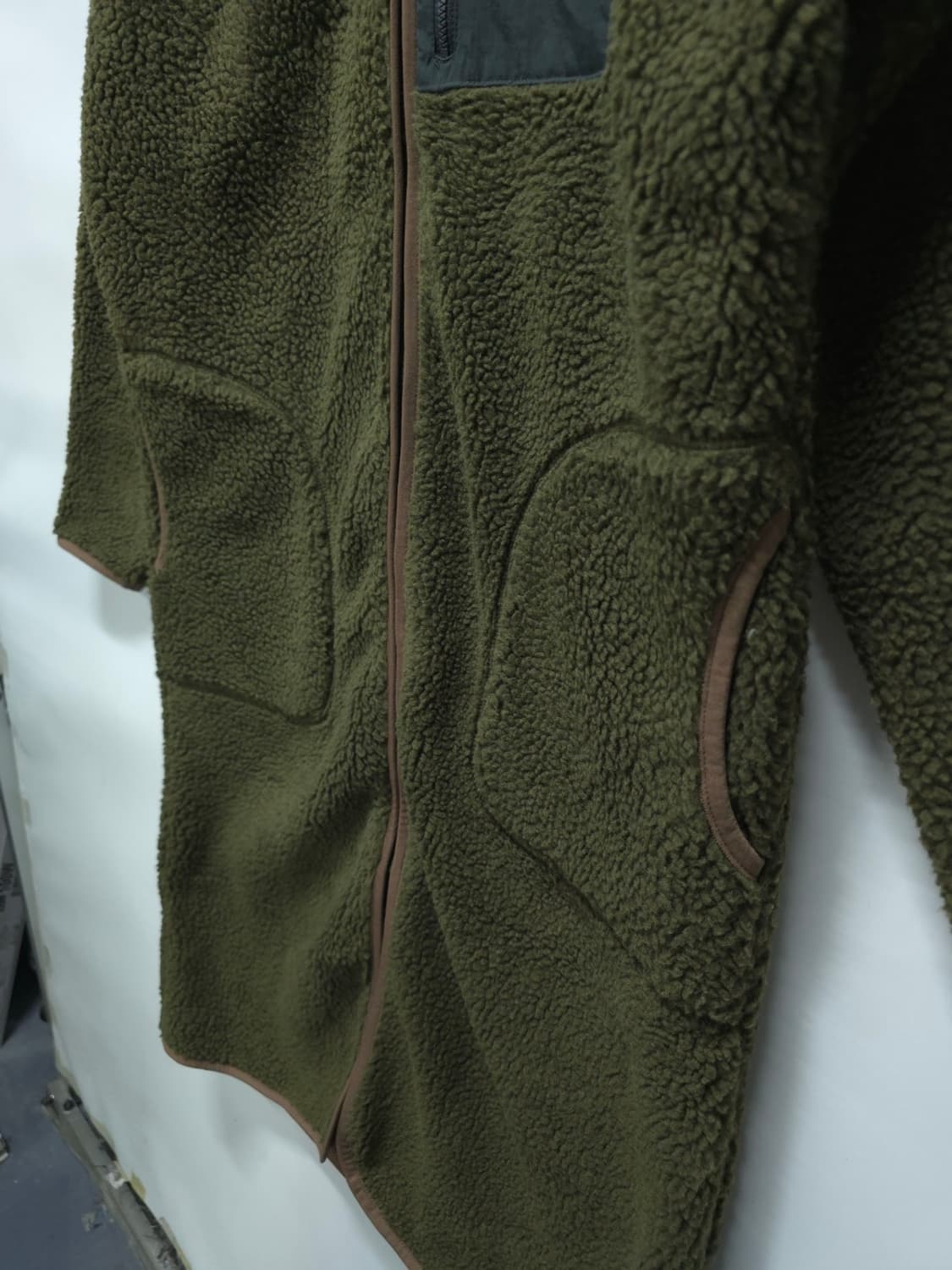 Dickies(디키즈) 롱 후리스 자켓 S 올리브 상품이미지5