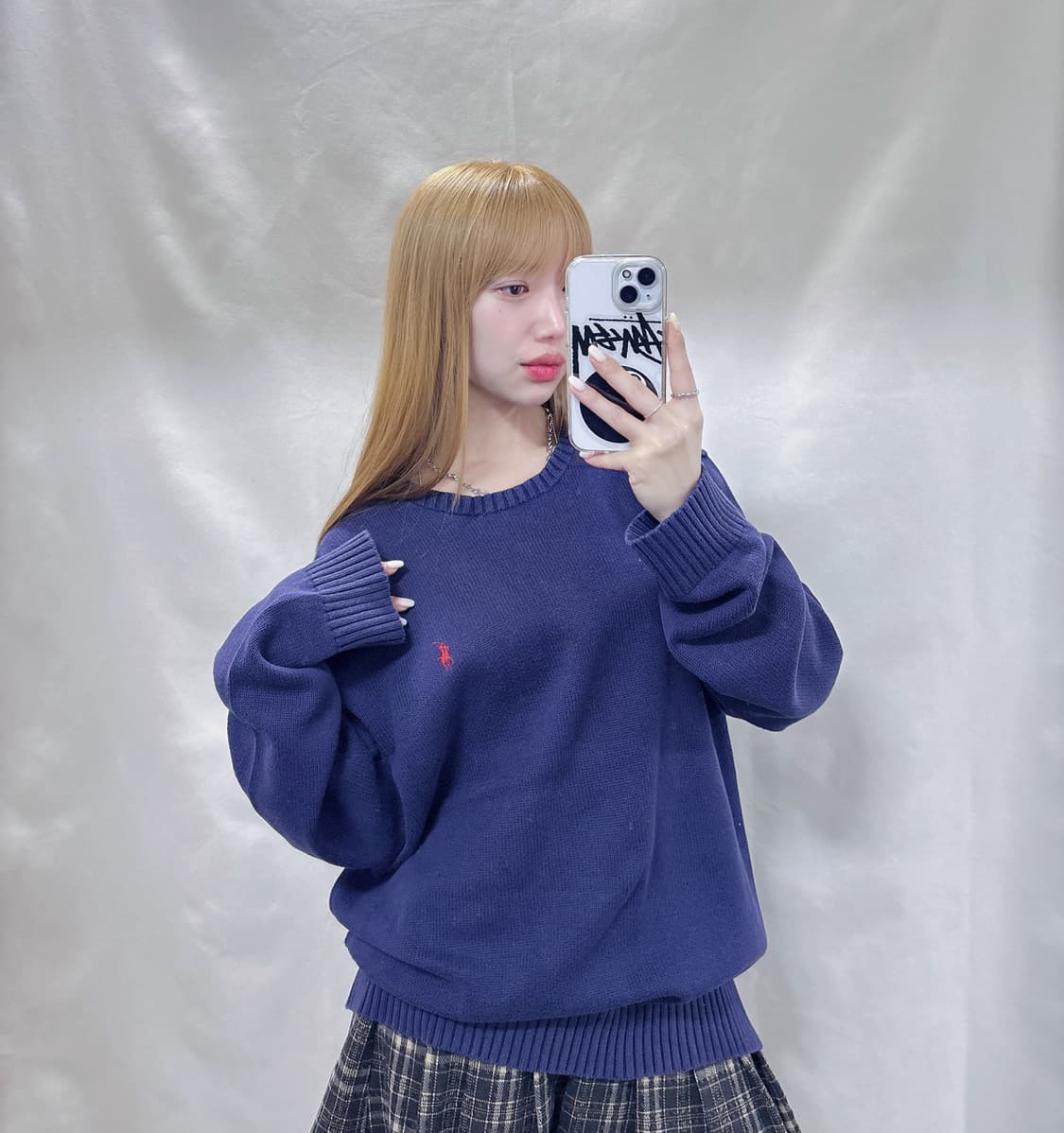 폴로 랄프로렌 네이비 포니 라운드 니트  상품이미지3