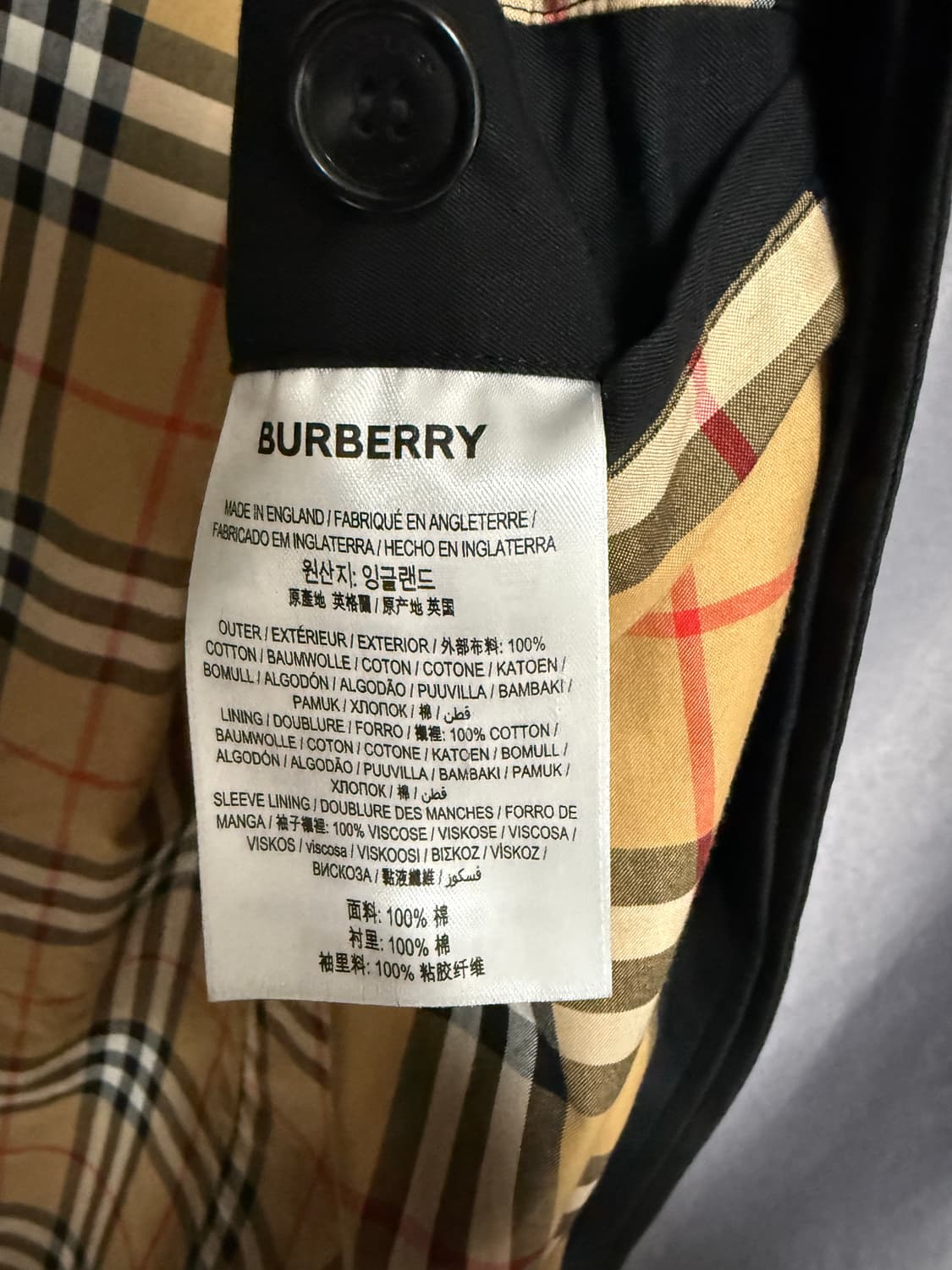 버버리 캠든 카코트 블랙 50사이즈 남자 상품이미지4