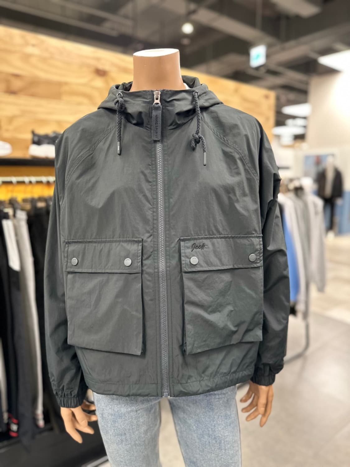지프 오버핏 빅포켓 바람막이 점퍼 S(90) 상품이미지1