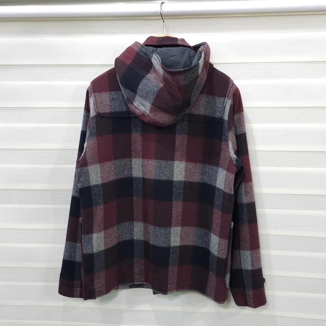 R. NEWBOLD 체크 후드 더플코트- 우먼M 상품이미지7