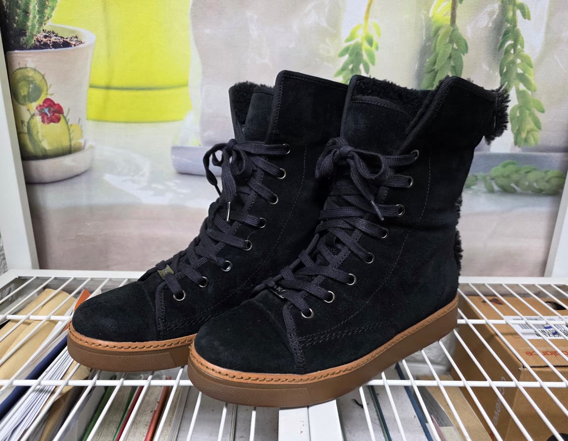 코치 램지 여성 겨울앵클부츠 235 스웨이드 양털 하이탑스니커즈 LB70 상품이미지1