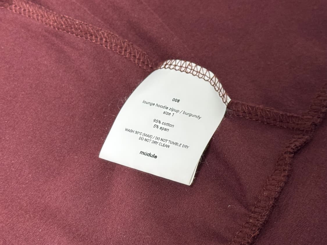 머듈 후드집업 버건디 1사이즈 상품이미지3