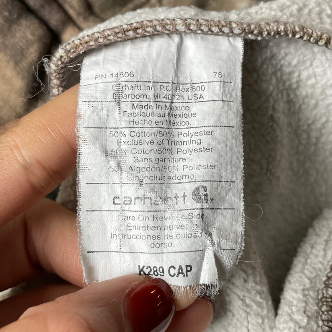 CARHARTT 칼하트 빈티지 카키 패턴 밀리터리 후드집업 A00435 상품이미지10