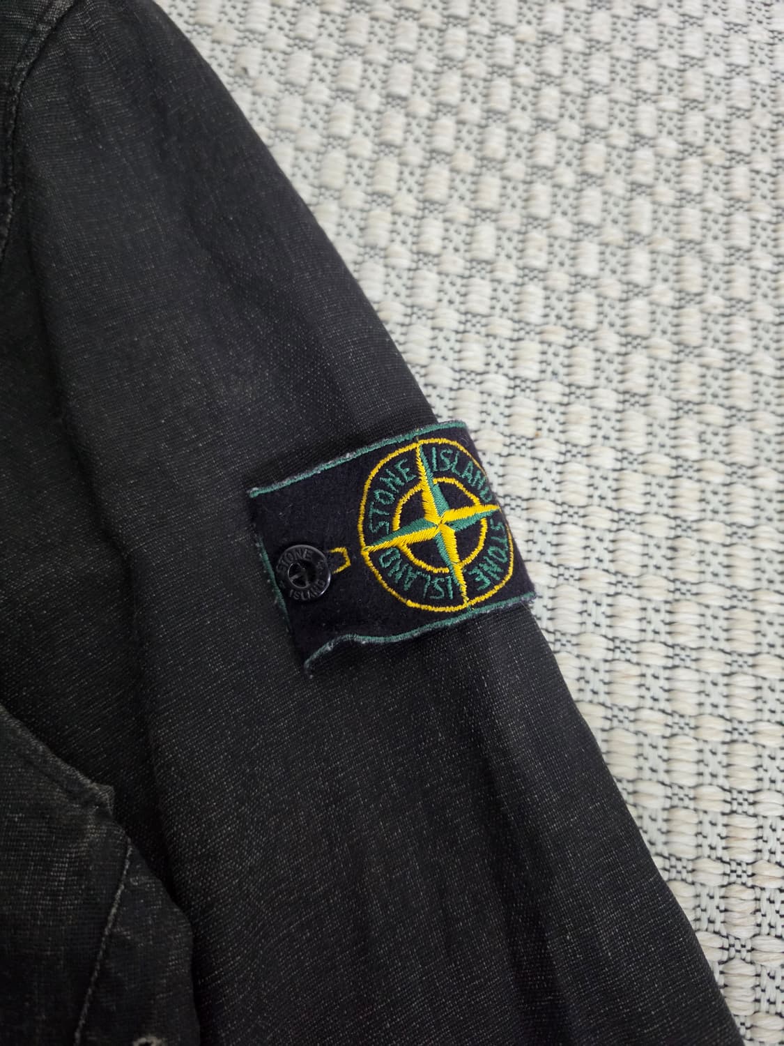 99SS 스톤 아일랜드 그린 엣지 왁스 코튼 재킷 상품이미지5