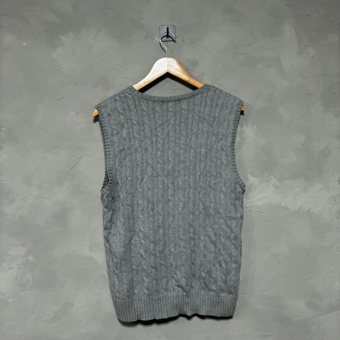 폴로 랄프로렌 꽈배기 니트 조끼 그레이 상품이미지4