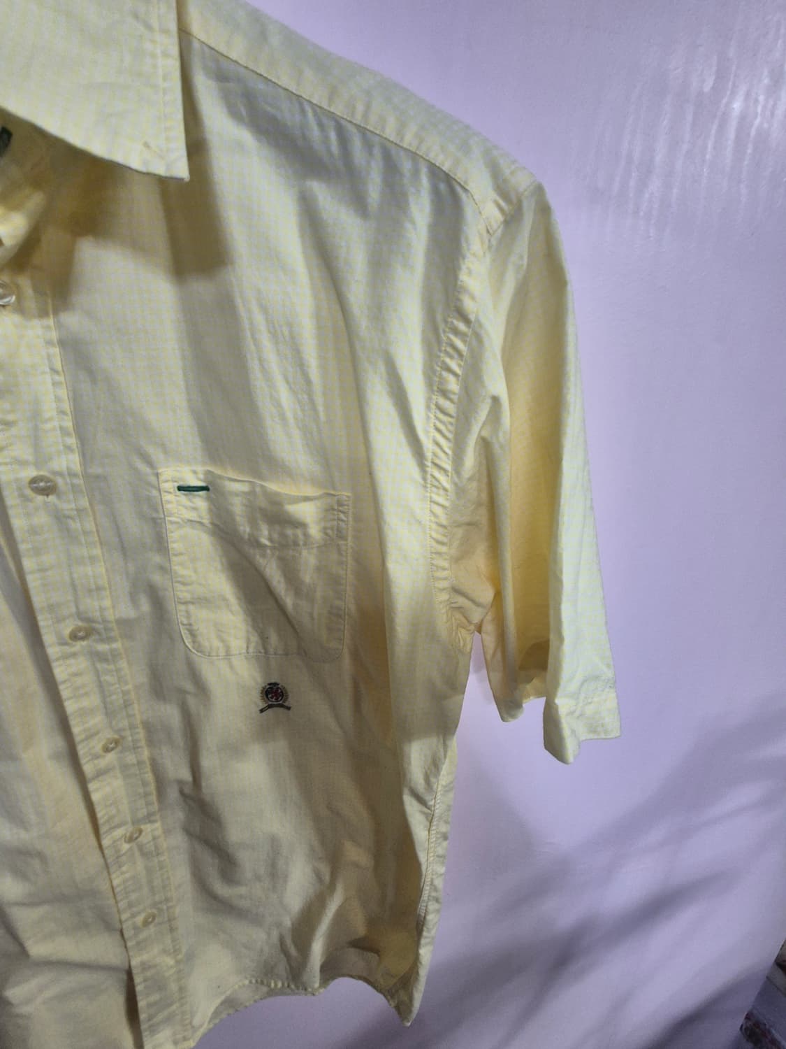 타미  옐로우 체크 반팔 셔츠 상품이미지5