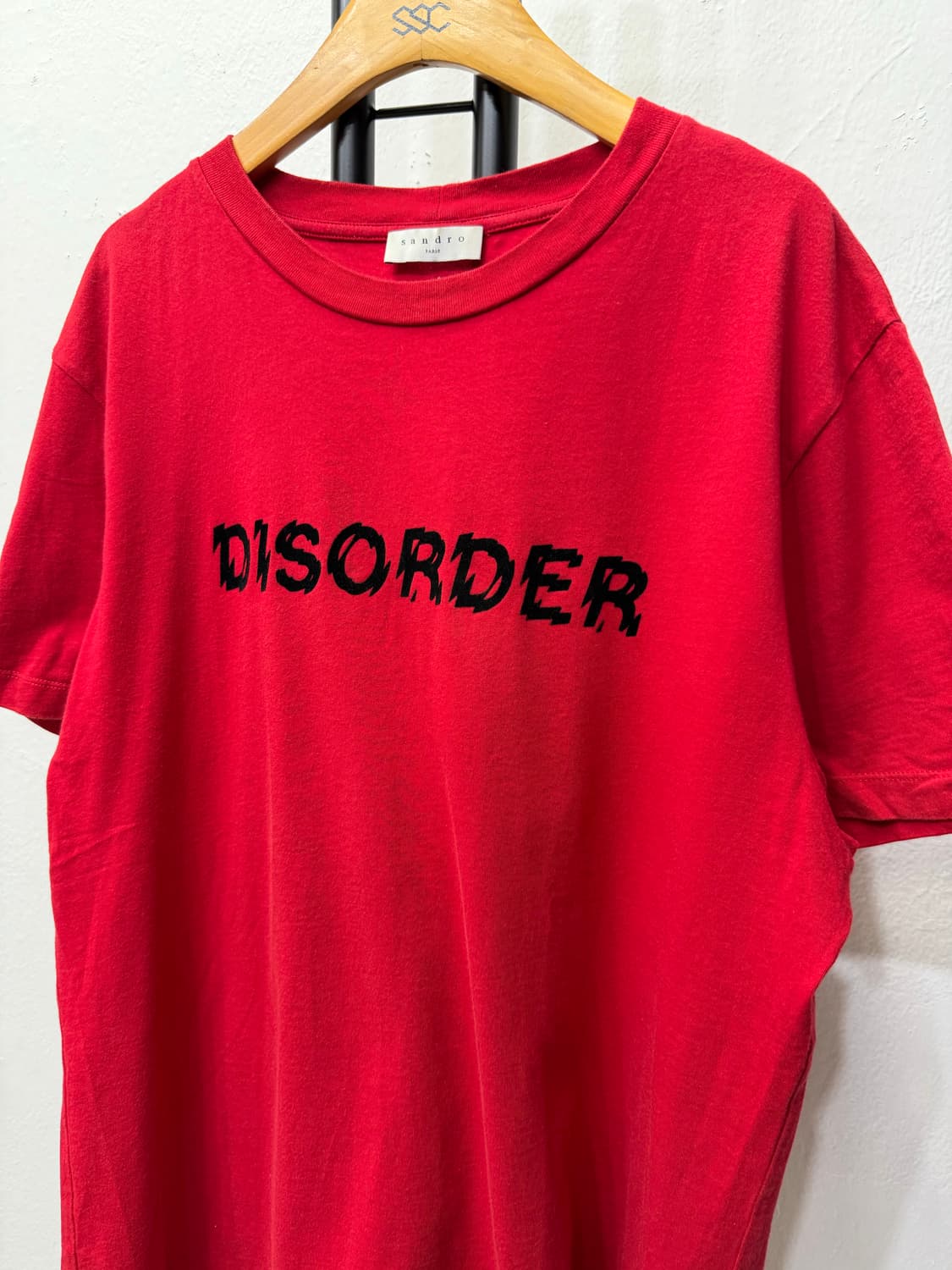 정품) 산드로 여성 Disorder 프린팅 반팔티 L 상품이미지3