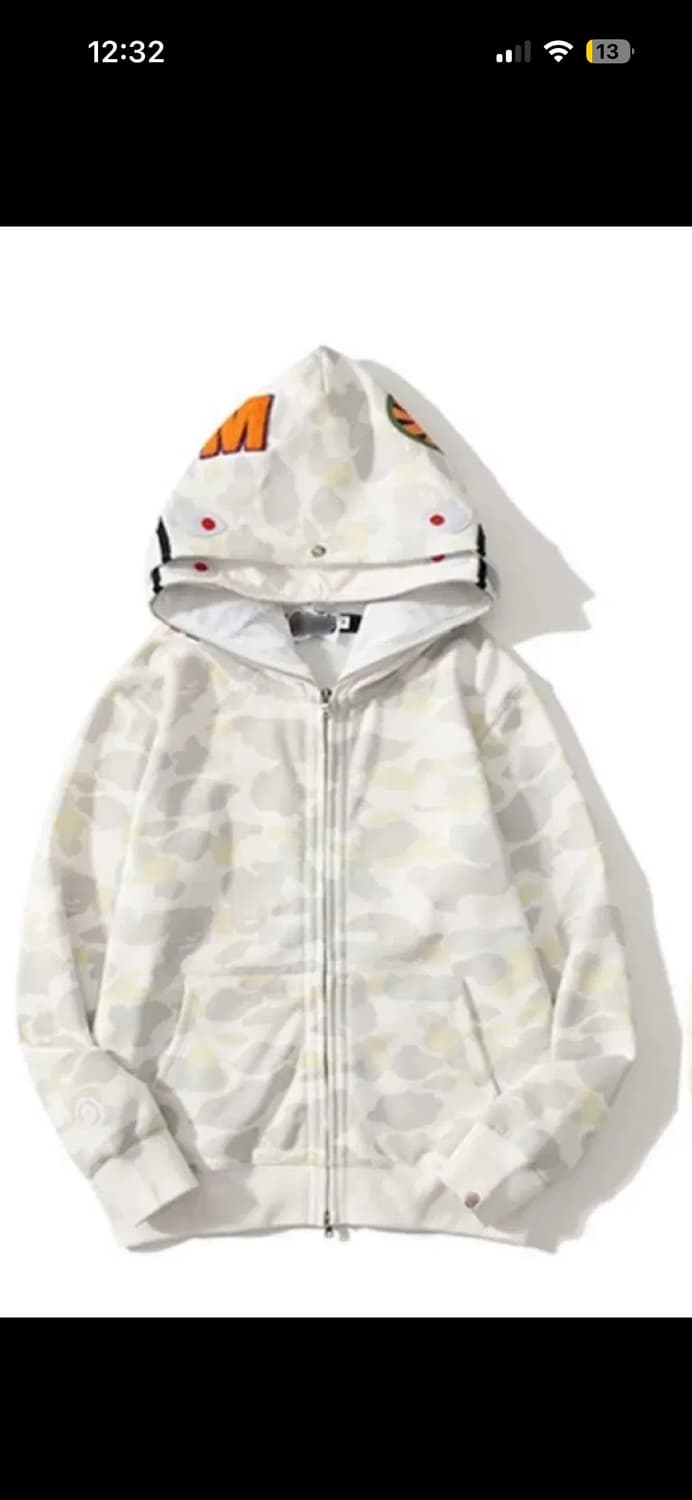 베이프 카모 더블 샤크 후드집업 백계 상품이미지1