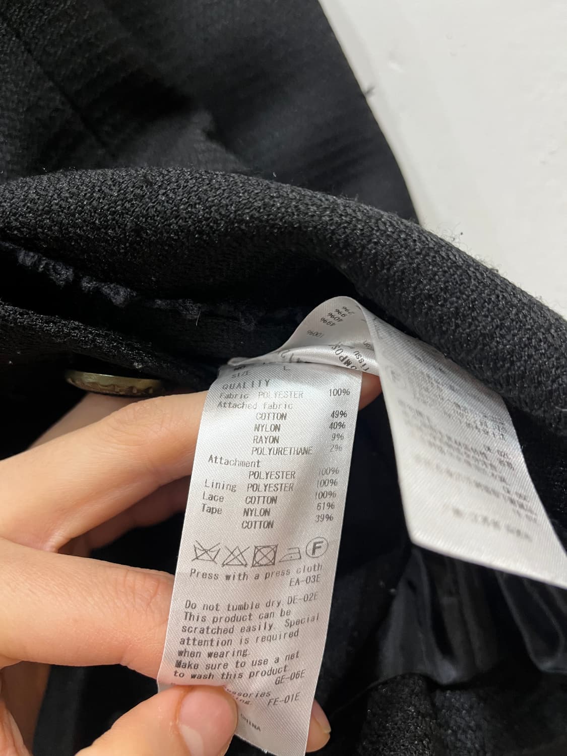 액시즈팜 레이스 블레이저 자켓 블랙 상품이미지5