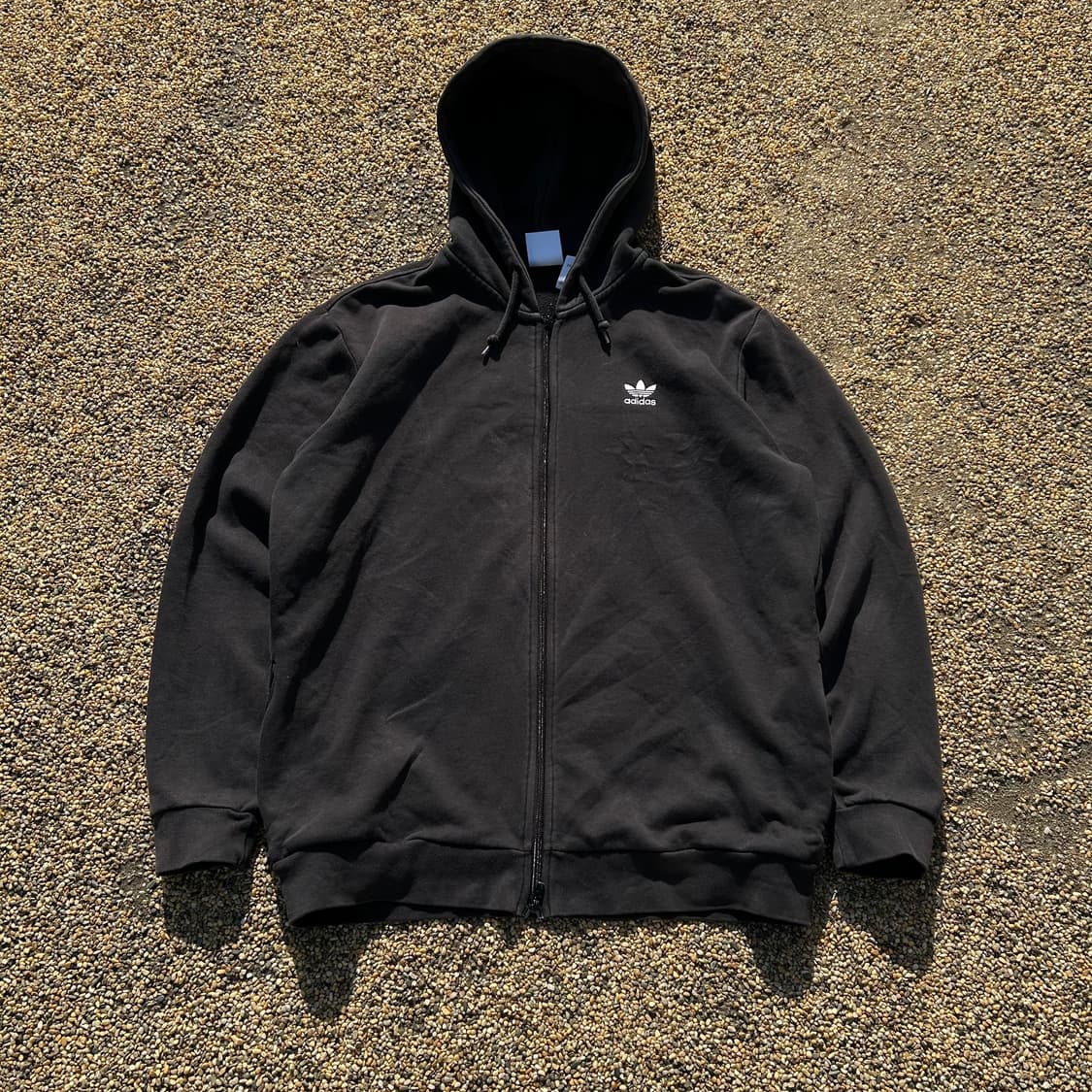 아디다스 블랙 로고 후드집업 상품이미지1