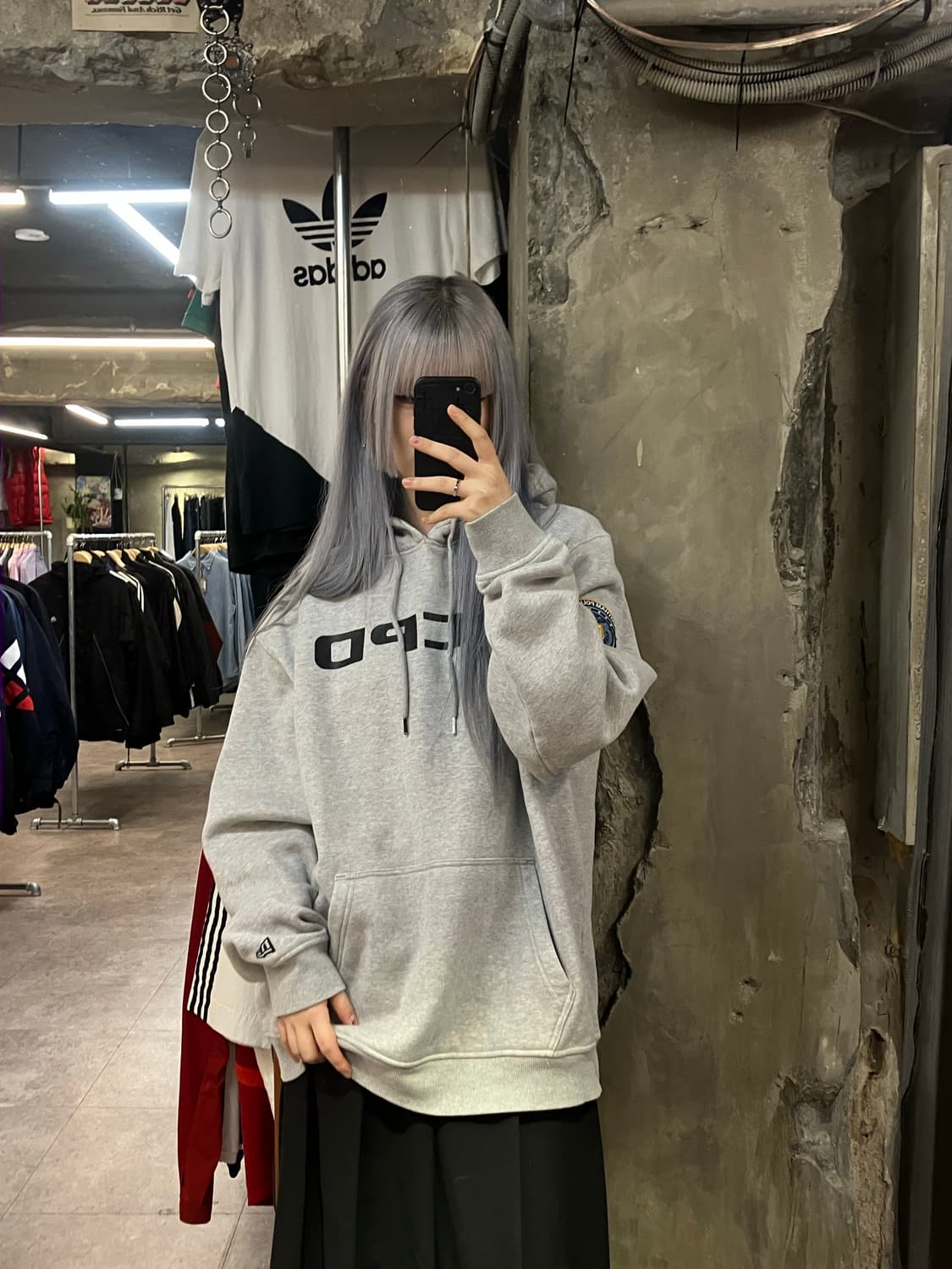 뉴에라 배트맨 80주년 기념 GCPD 기모 후드티 그레이 110  #cs 상품이미지2