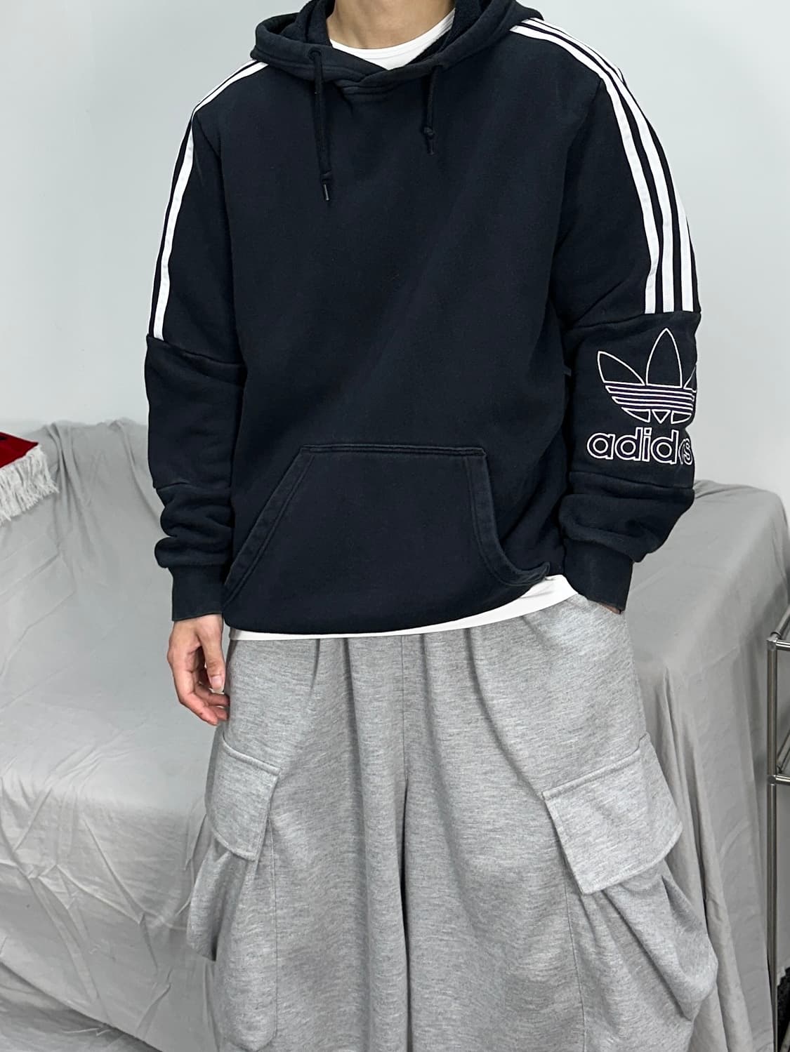 아디다스 파이어버드 블랙 후드티 2XL 상품이미지2
