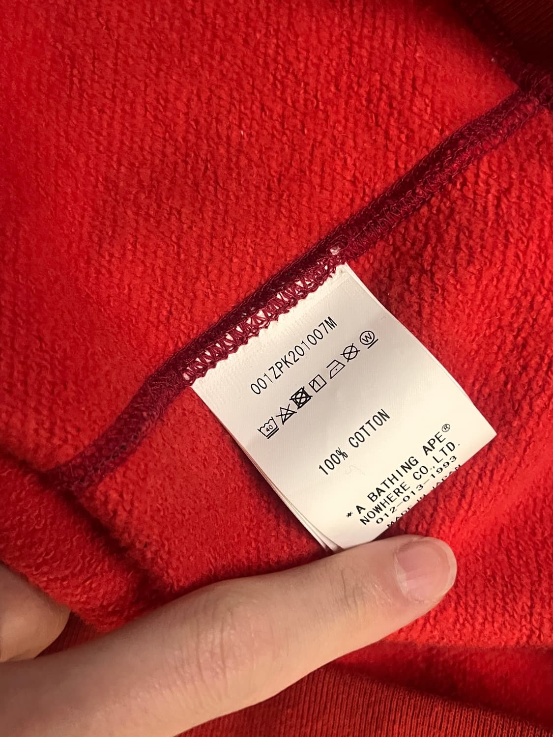 새상품급) 베이프 레드 적계 샤크 후드집업 상품이미지5