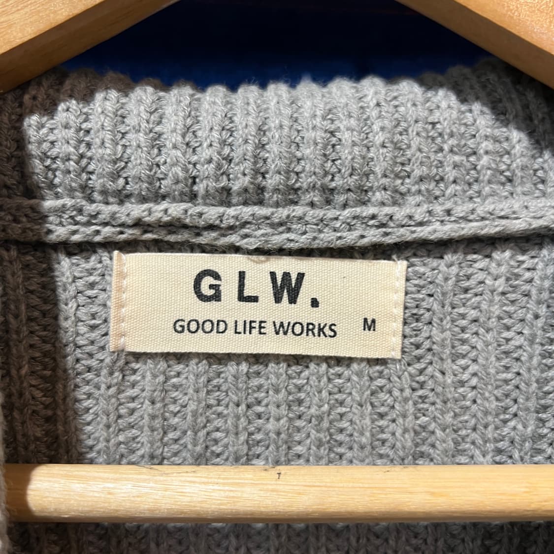 굿라이프웍스 후드 니트집업 상품이미지3