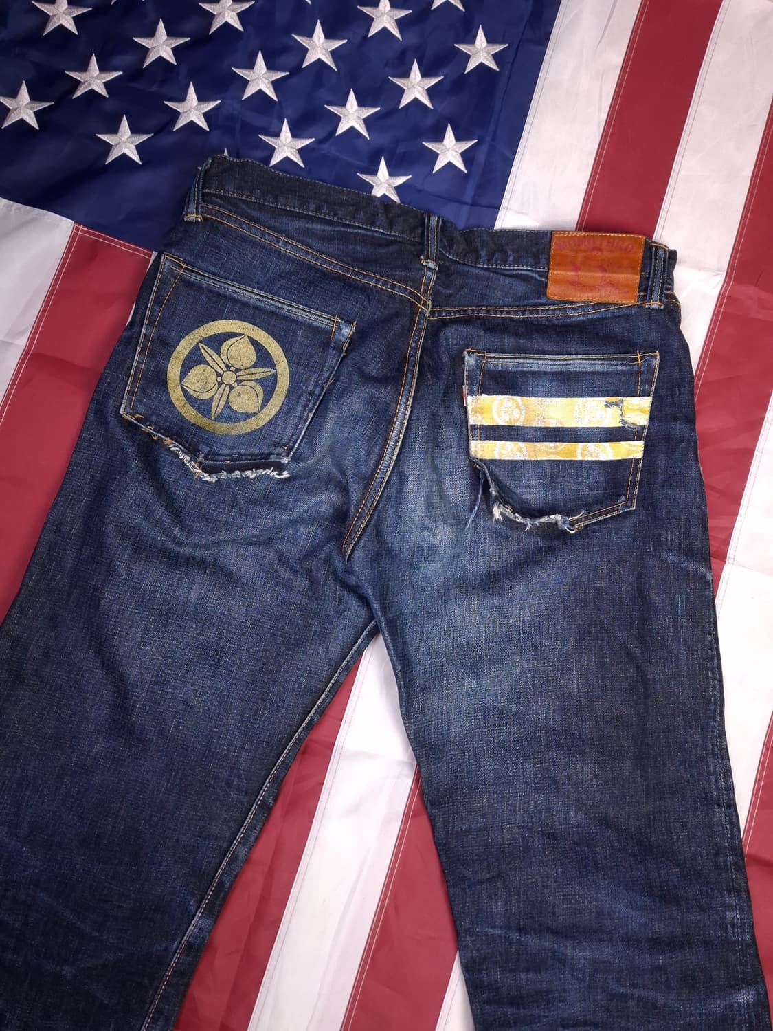 오리지날 모모타로진 버튼플라이 셀비지 데님팬츠 상품이미지1