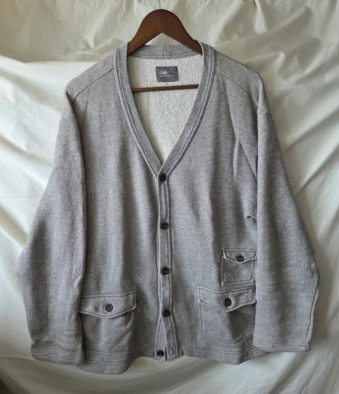 GAP 갭 포켓 코튼 가디건 그레이 XL 상품이미지1