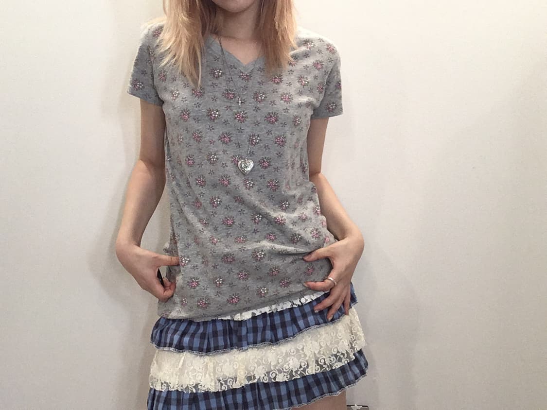 jpn vintage lovely flower t shirt 상품이미지3