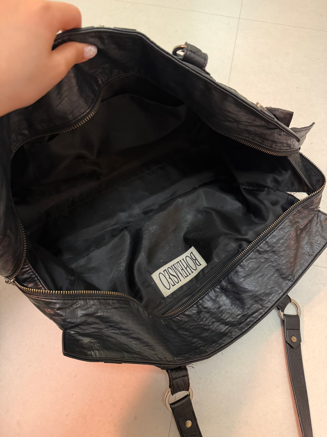 보헤미안서울 숄더백 빈티지블랙 상품이미지3