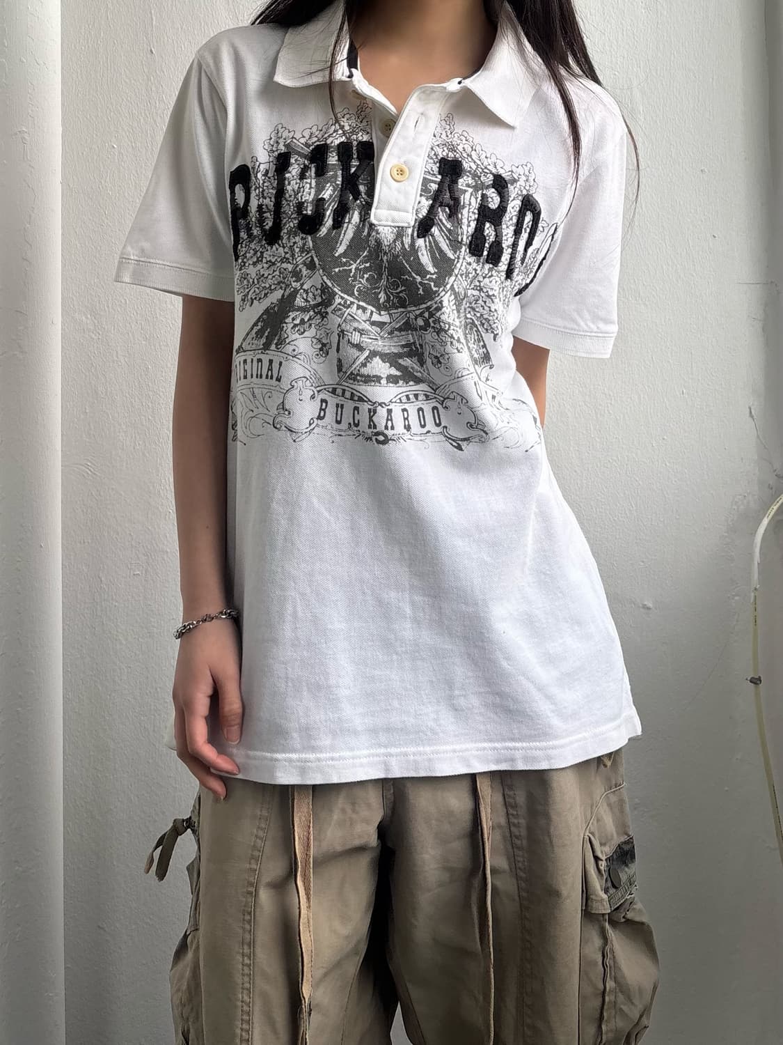Buckaroo Graphic White Polo Shirt 상품이미지4