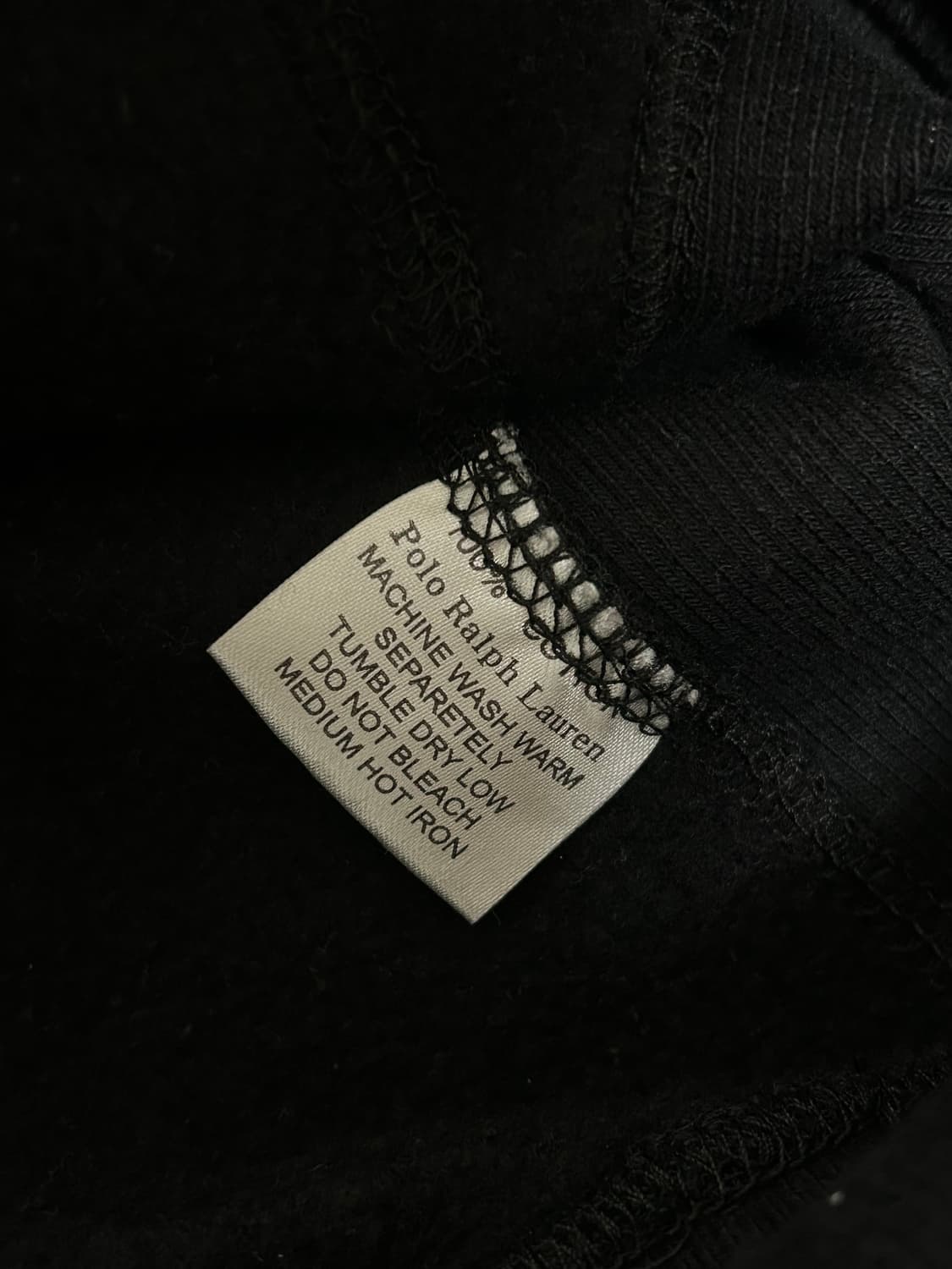 기모 폴로 랄프로렌 빅포니 후드티 블랙 S 상품이미지5