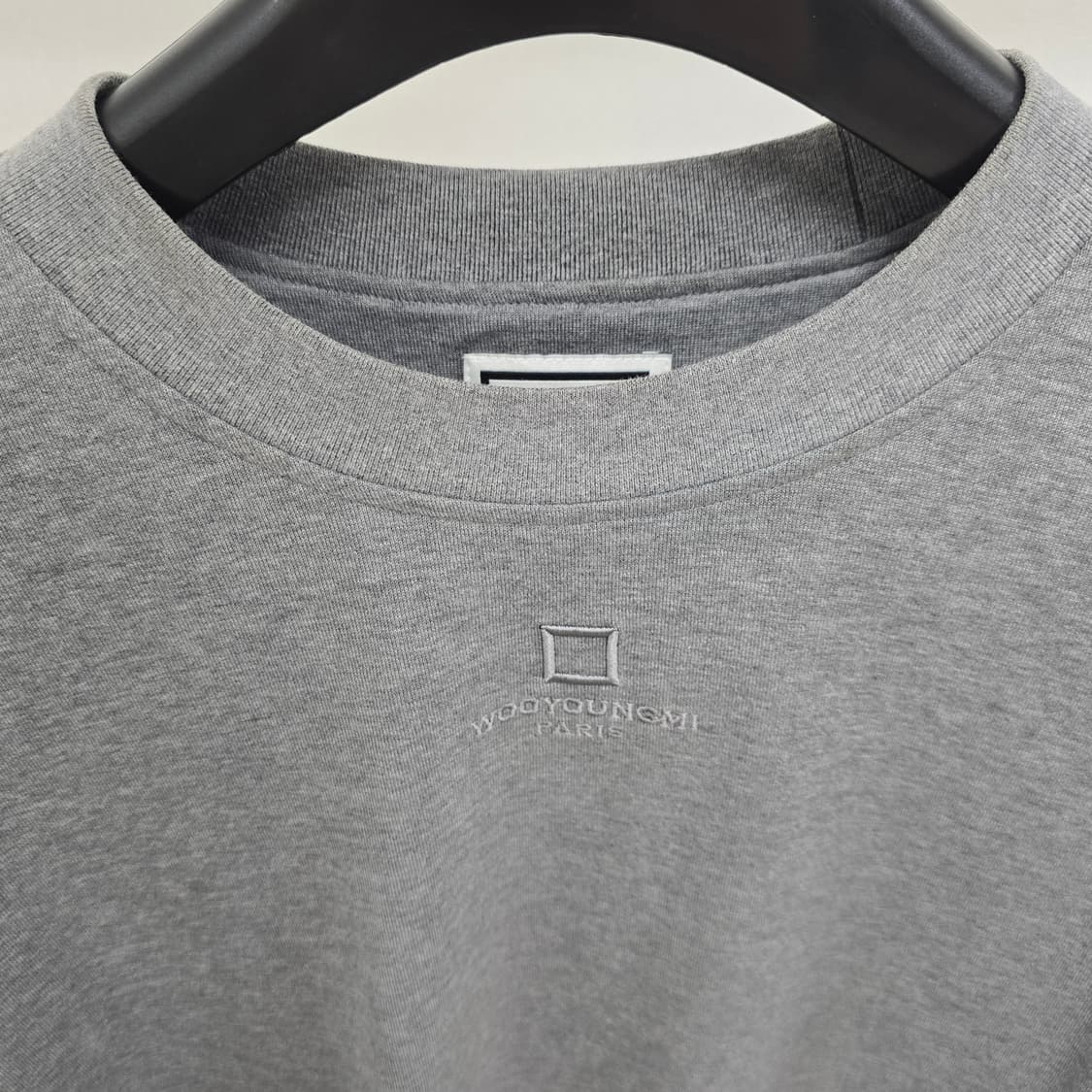 25ss 우영미 로고 코튼 오버핏 반팔 티셔츠 그레이 50사이즈 판매 상품이미지2