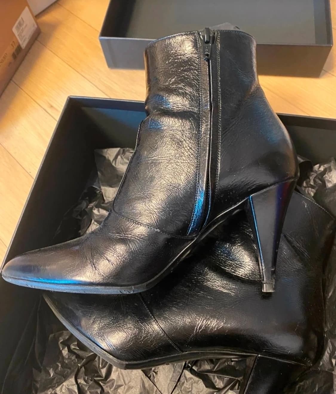 생로랑 블랙 앵클 부츠 38 상품이미지2