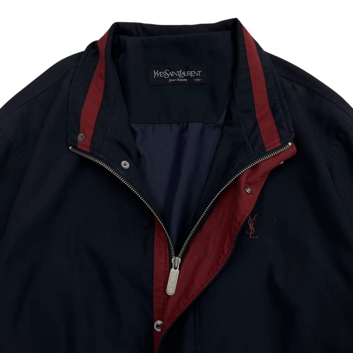 입생로랑 버건디 로고 차콜 자켓 105 상품이미지5