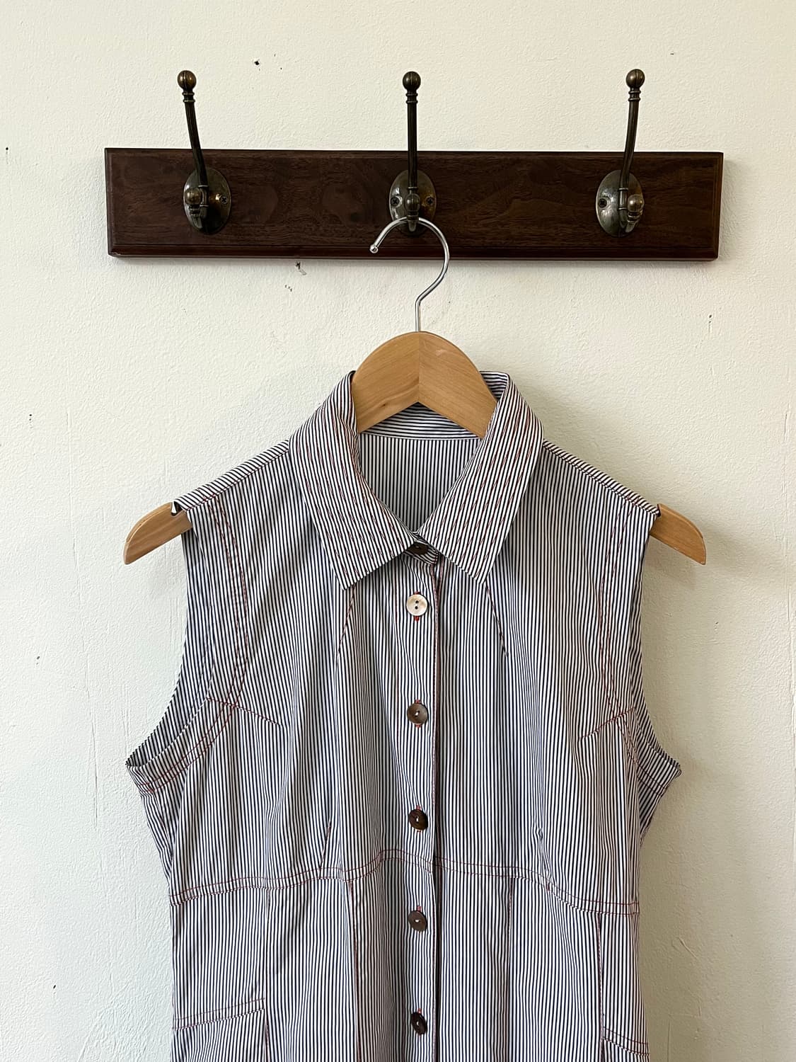 m/m 스트라이프 베스트 원피스 상품이미지2