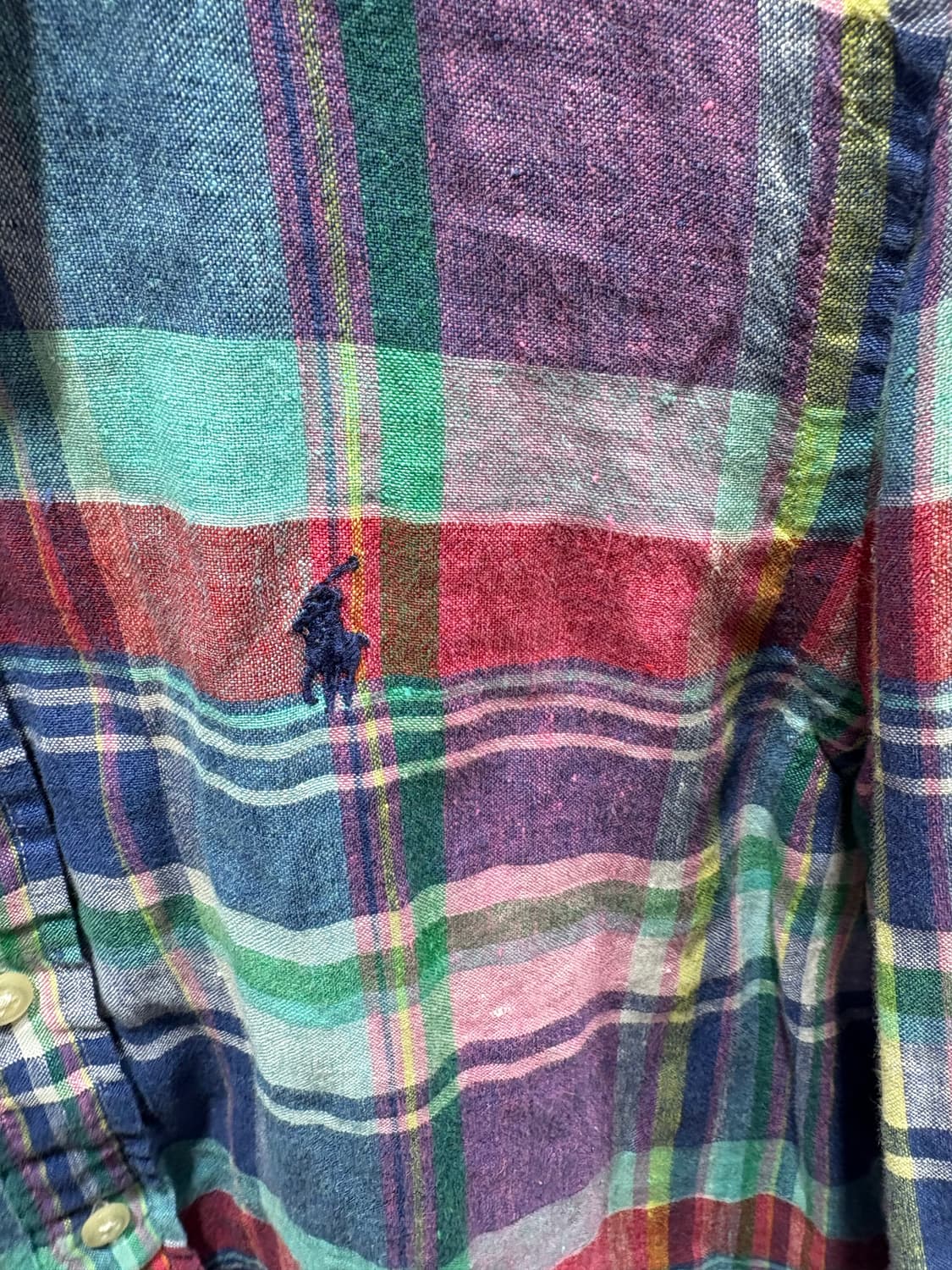 S 폴로랄프로렌 린넨 컬러 체크셔츠 상품이미지4