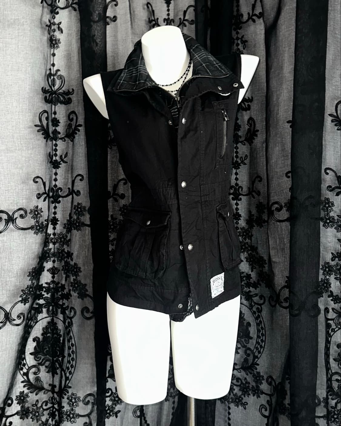 #russk black utility cargo vest 상품이미지1