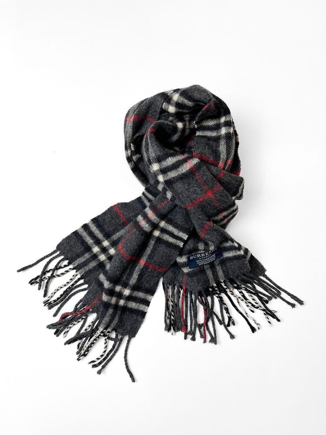 버버리 90s 100% 캐시미어 노바체크 목도리 A1437 상품이미지1