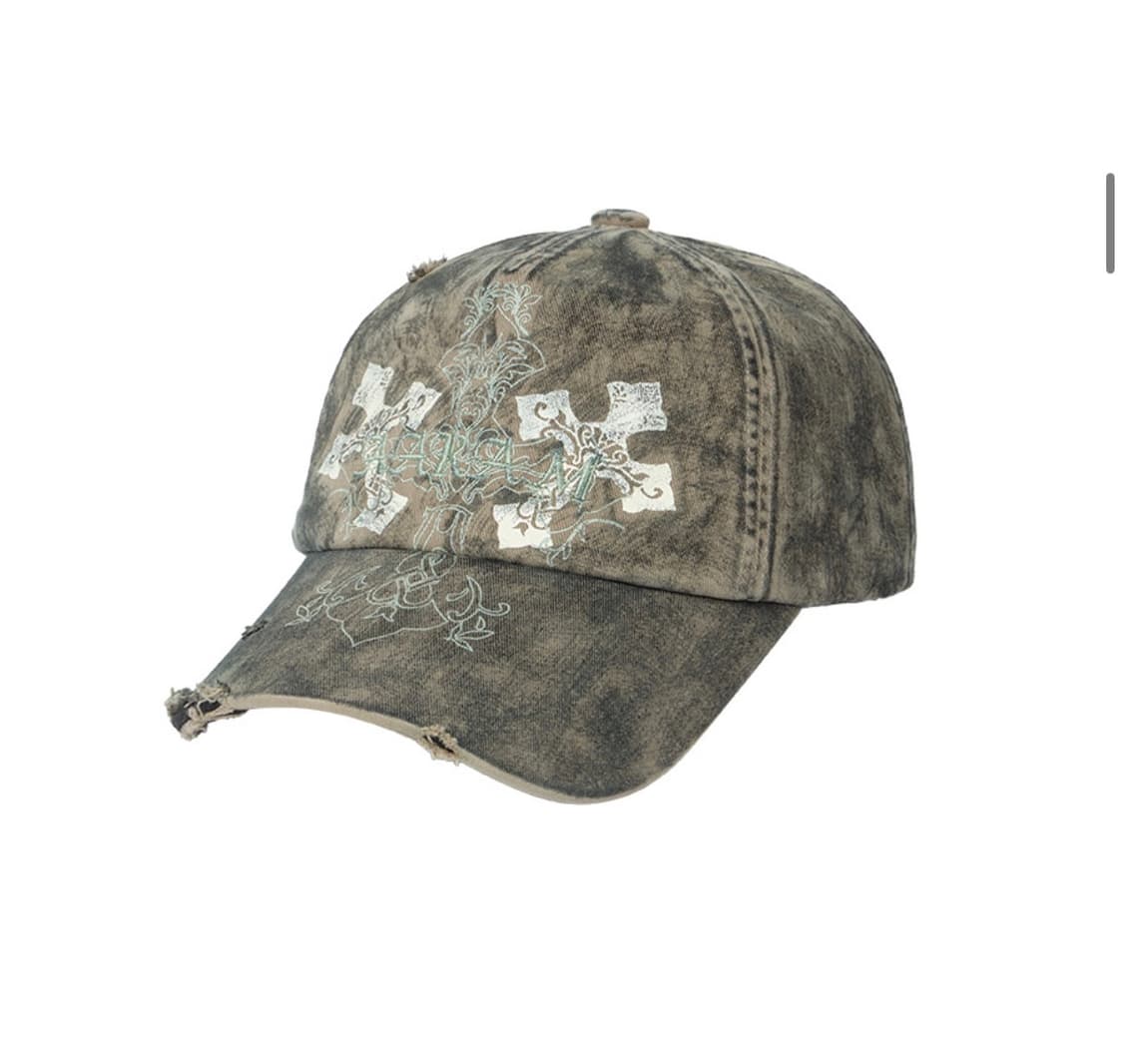 아캄 모자 CROS2 Washed Damage Ball Cap 상품이미지2