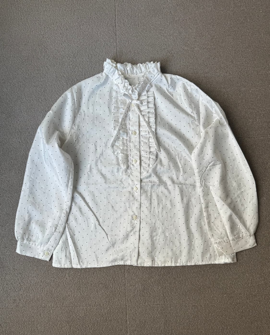 빈티지 도트 프릴 블라우스 상품이미지8