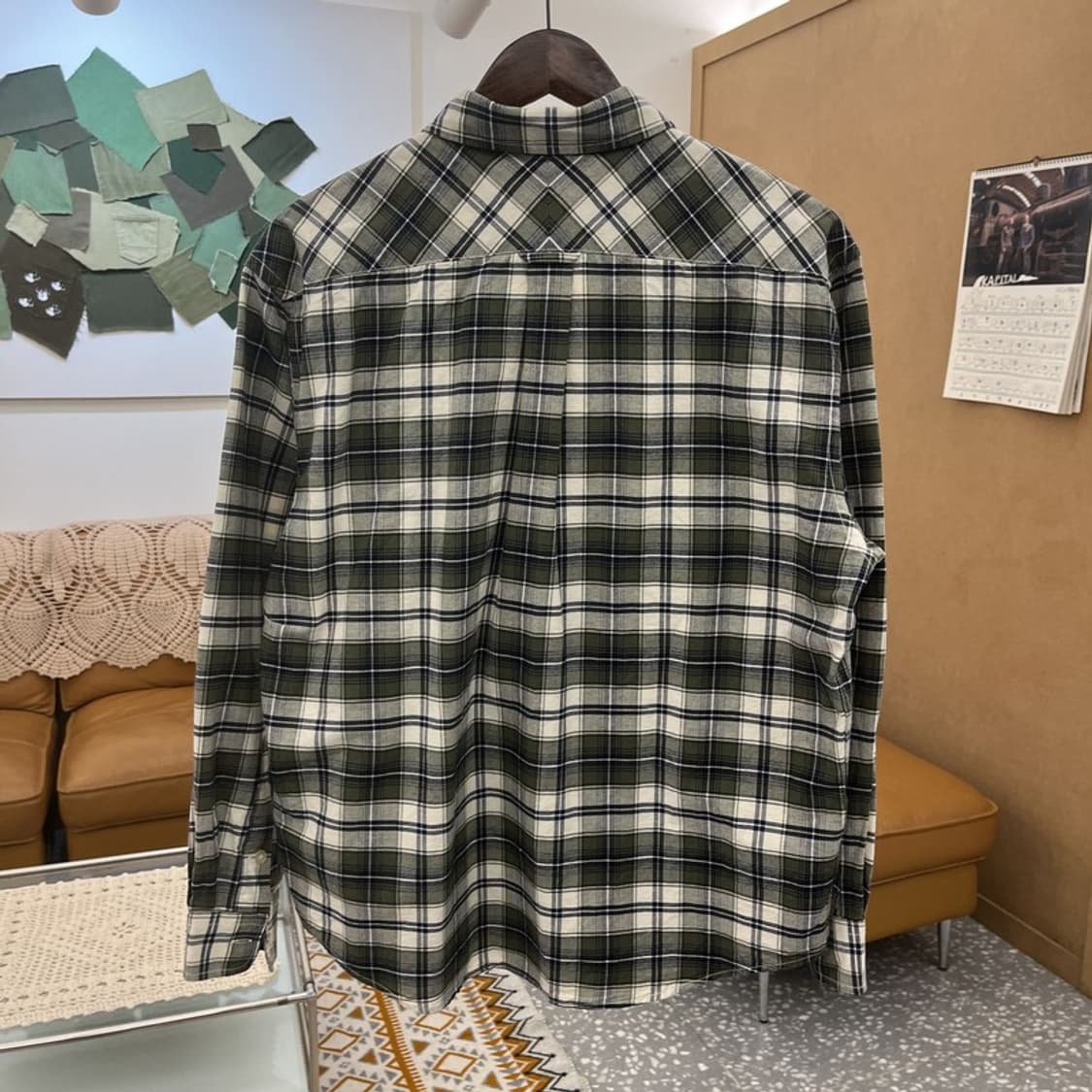 디스이즈네버댓 컨트리 레트로 빈티지 그린 체크 셔츠 S C10553 상품이미지4
