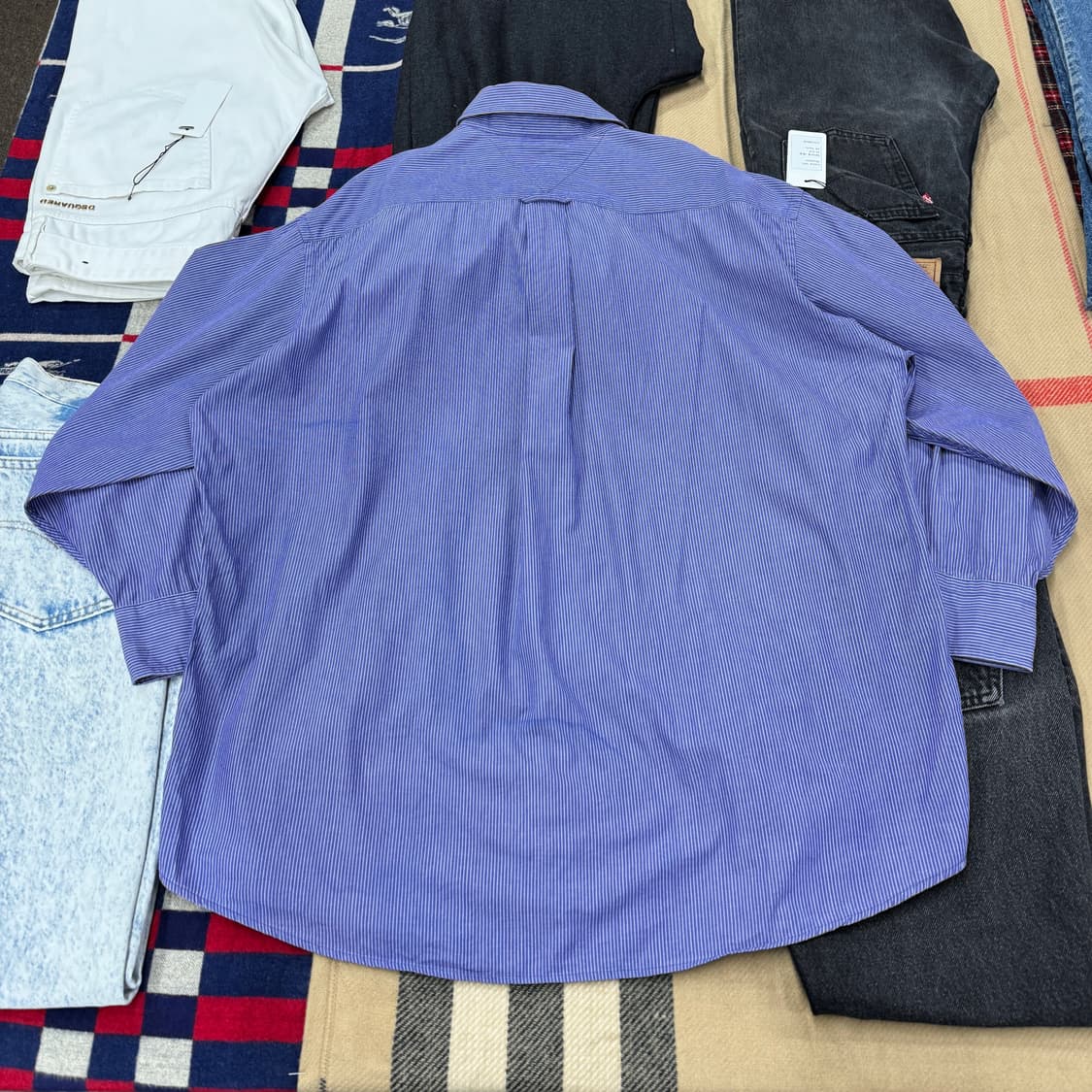 타미힐피거 일본판 스트라이프 버튼다운 셔츠 (XL)   상품이미지3