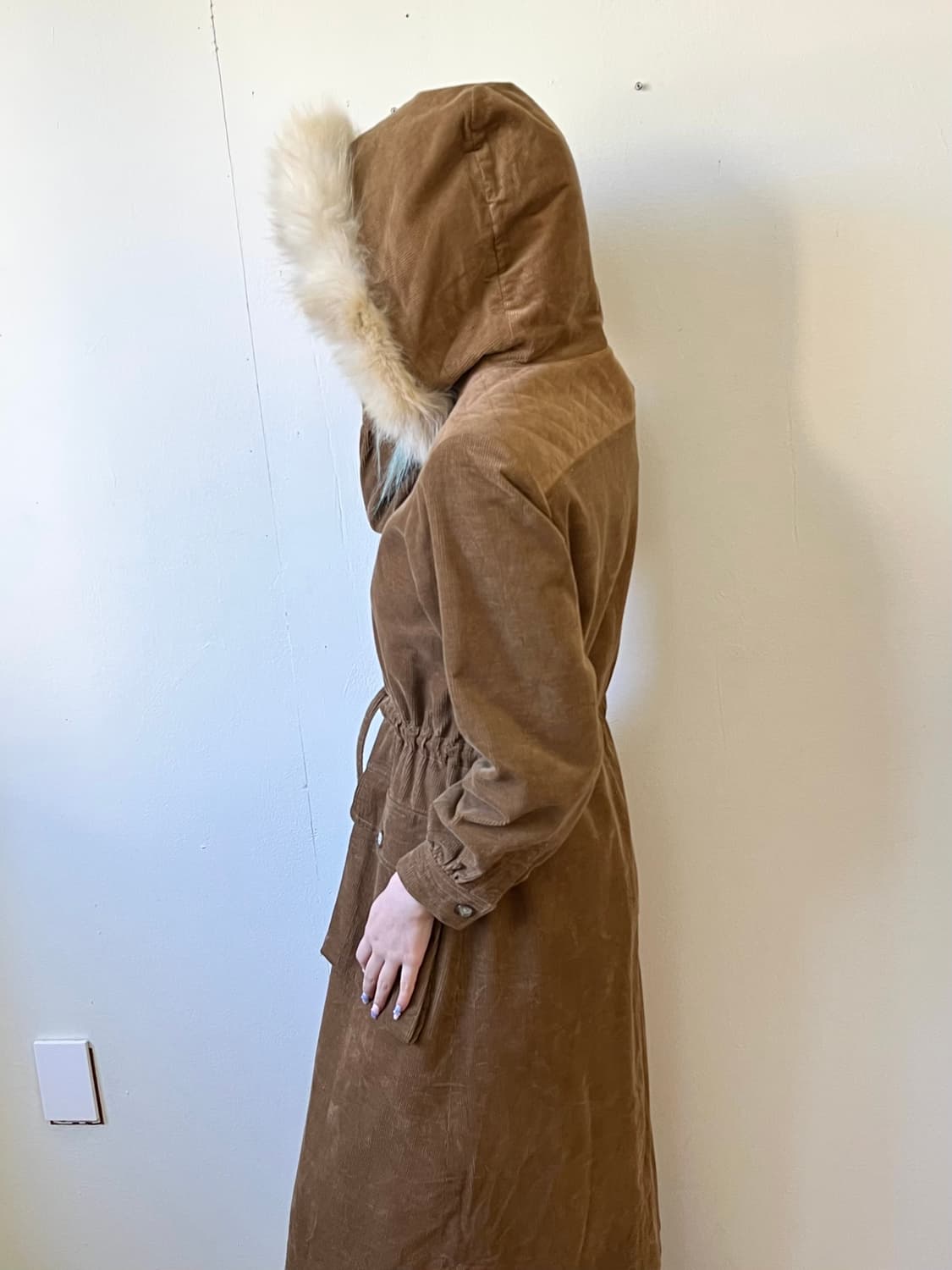 입생로랑 골지 후드퍼 코트 상품이미지7