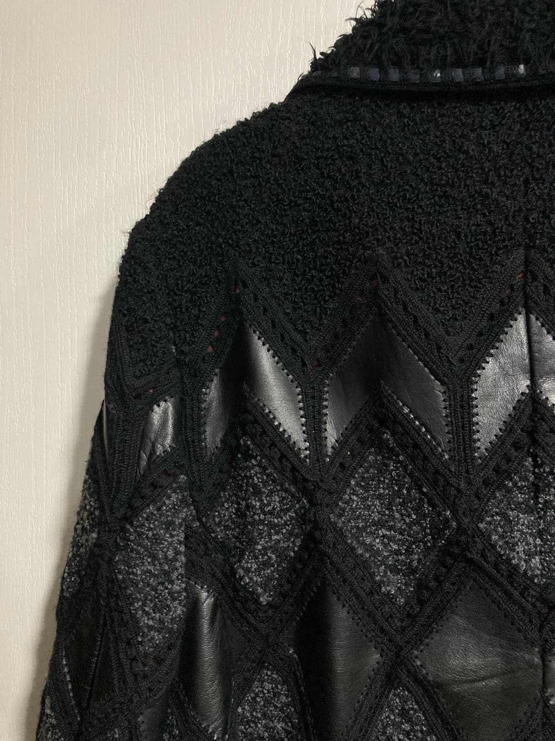 요시유키 코니시 아가일 퍼 코트 자켓 상품이미지8