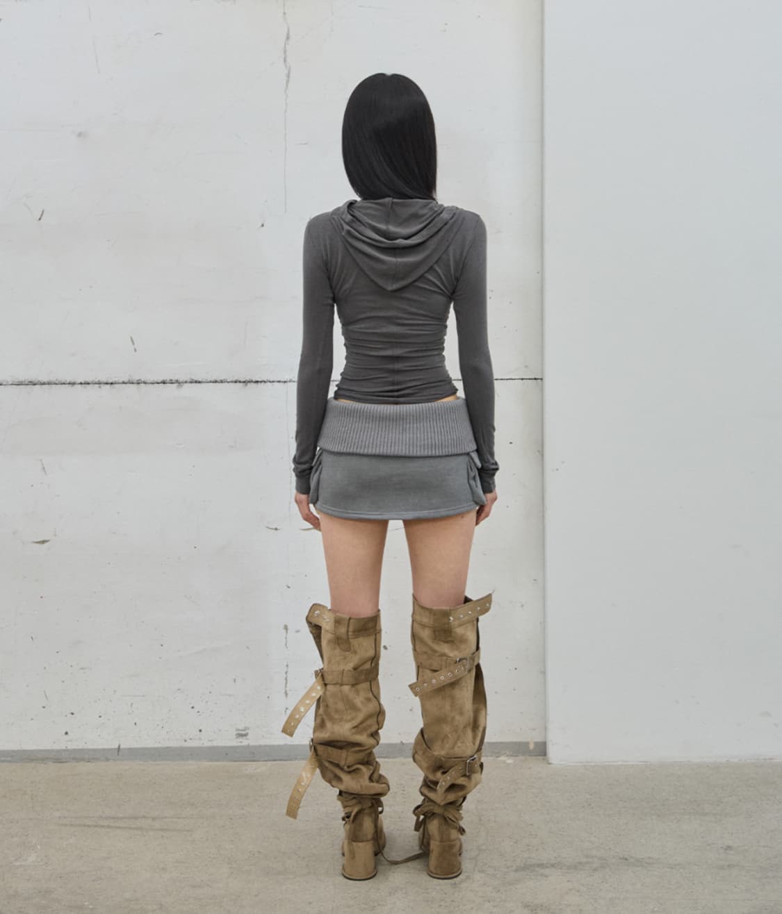 사일프레이 Folded Knit Skirt Shorts 니트 스커트 쇼츠 상품이미지2