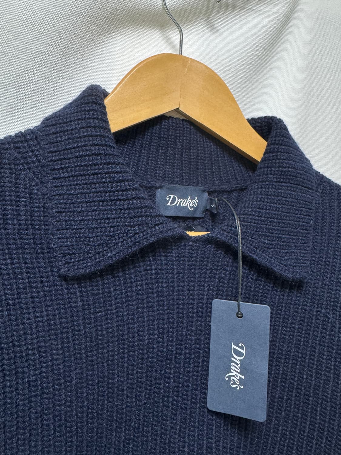 드레익스 립 카라 니트 스웨터 L 상품이미지3