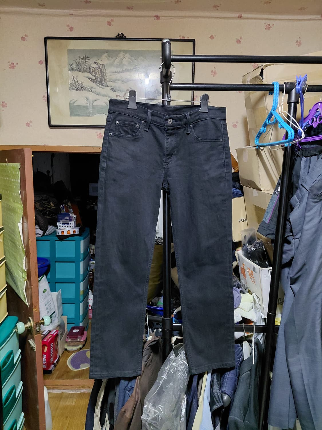 [리바이스511]슬림핏 블랙 데님 청바지 30사이즈 상품이미지1