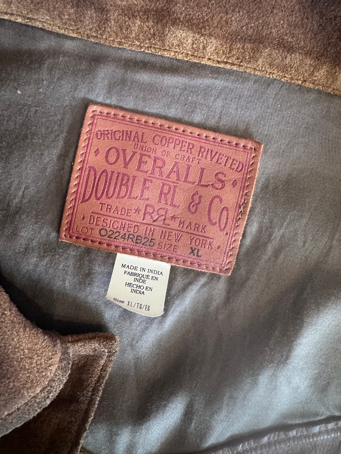 RRL(더블알엘) 러프아웃 스웨이드 자켓 XL 상품이미지4