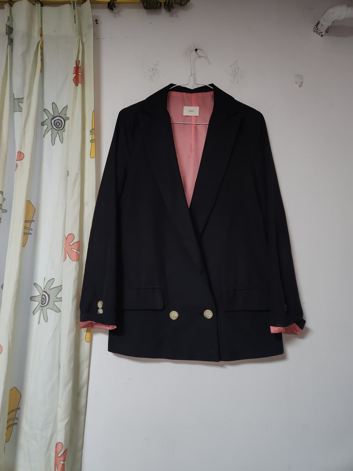 블랙 더블 버튼 케주얼 여성 자켓  F 상품이미지1