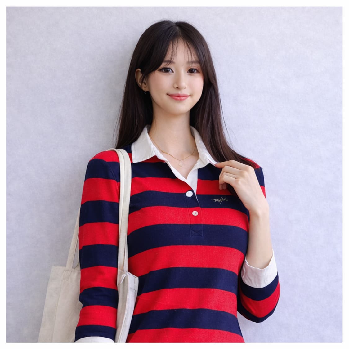 Y2K 타미힐피거클래식Tommy Hilfiger배색스트라이프 카라 원피스 상품이미지3