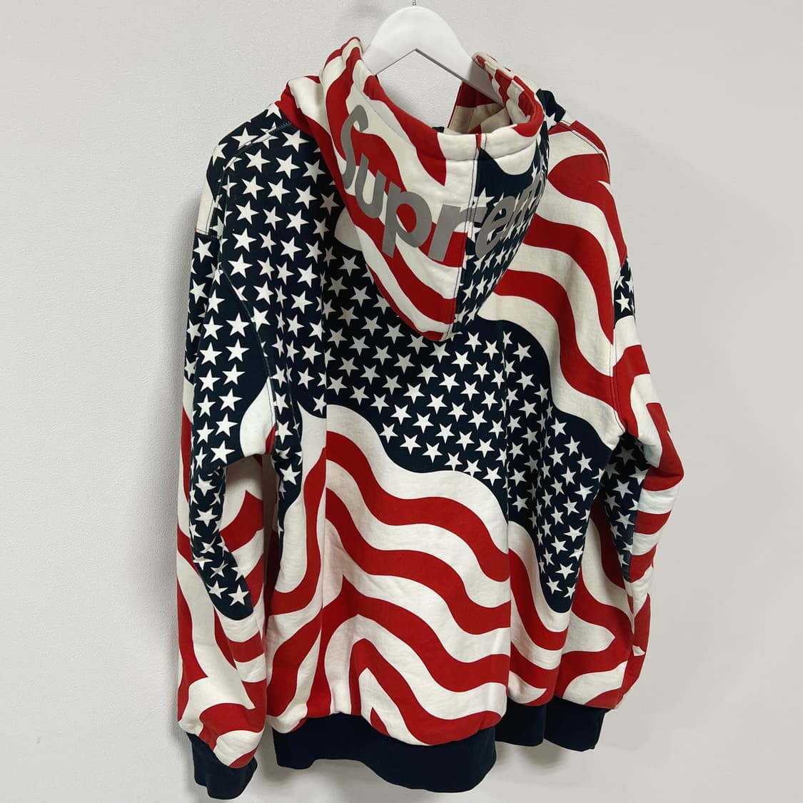 슈프림 14FW 3M 리플렉티브 성조기 써멀 후드집업 상품이미지1