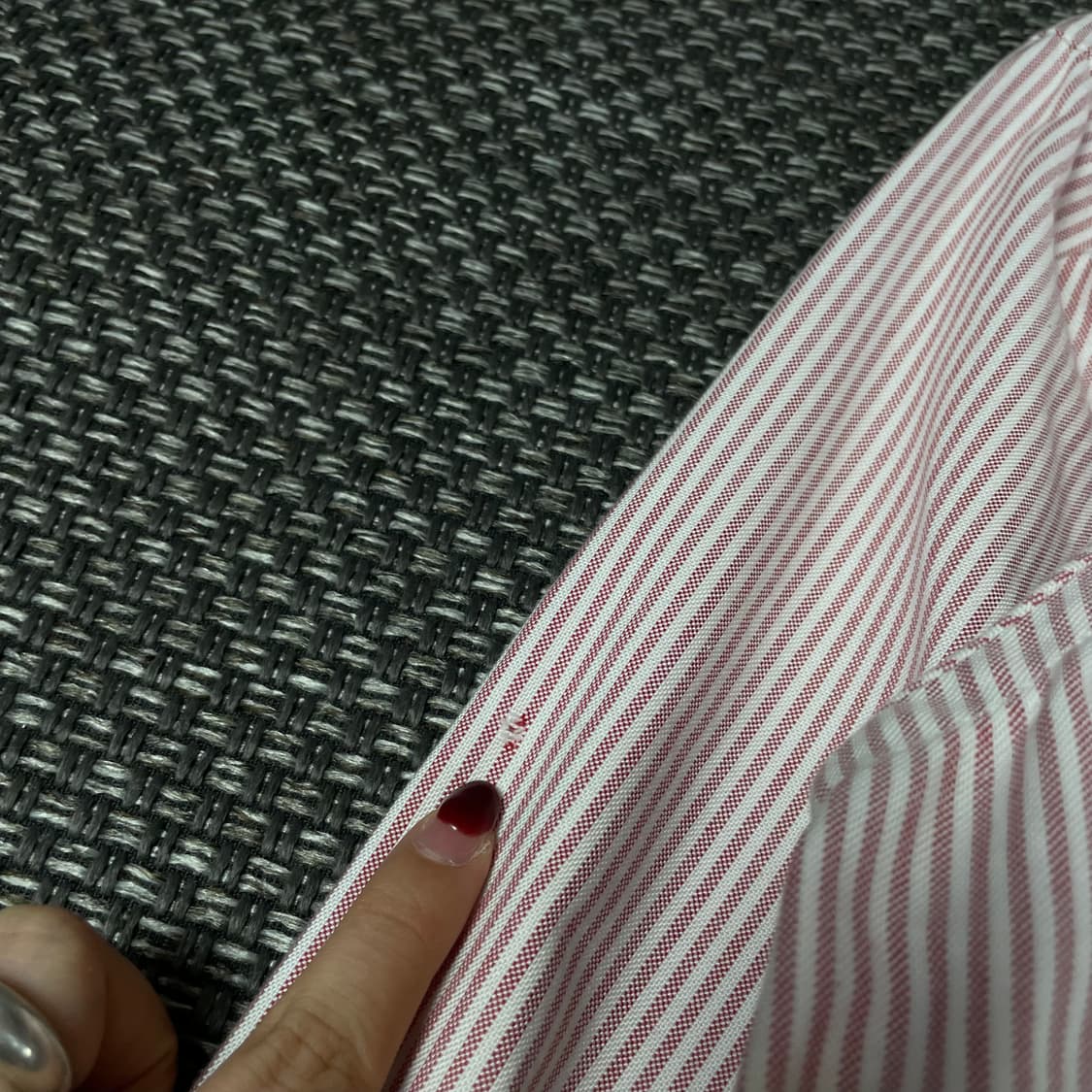 브룩스브라더스 핑크 스트라이프 원포켓 긴팔 셔츠 15-31 상품이미지5