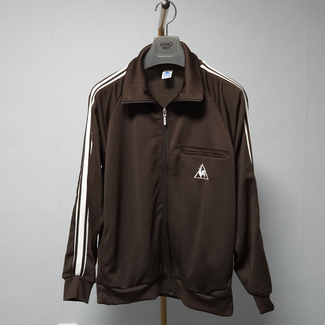 L ) 일본 르꼬끄 브라운 삼선 트랙탑 상품이미지1