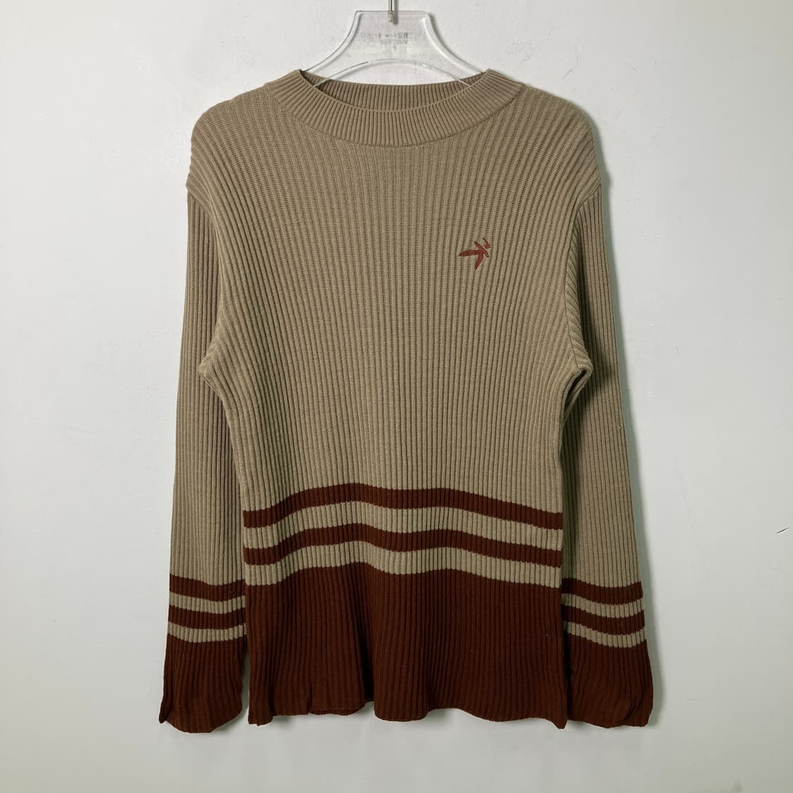 이세이미야케 하이 스포르팅 기어 베이지 골지 니트 스웨터 M 상품이미지1