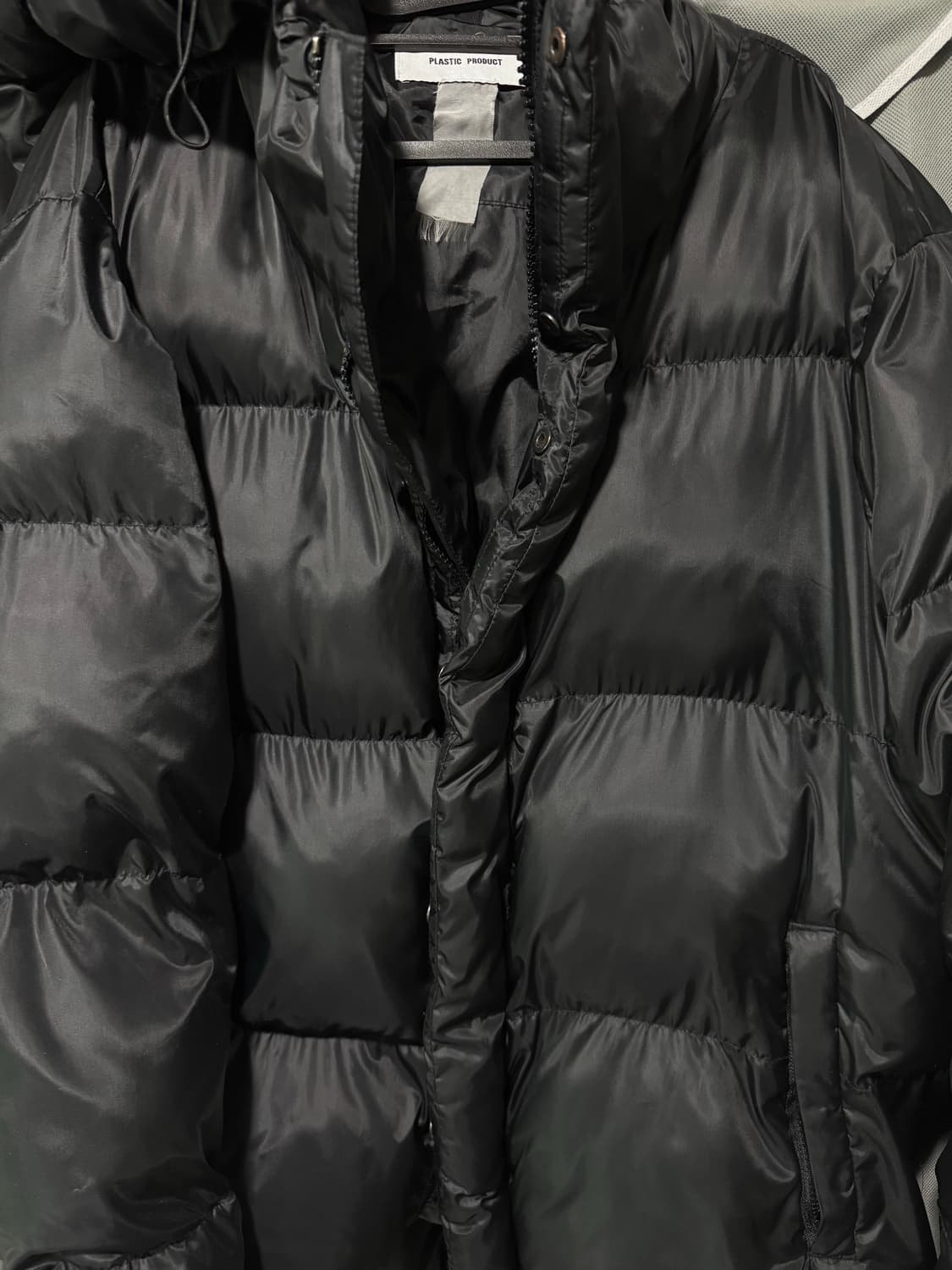 플라스틱프로덕트 오버핏 후디드푸퍼 L 블랙 상품이미지2